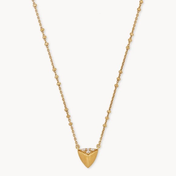 New Kenda Scott Perry Pendant Necklace in Vintage Gold - Picture 8 of 10